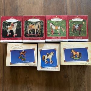 Hallmark Christmas Keepsake Ornament Lot “A Pony for Christmas” Series 1998-2004